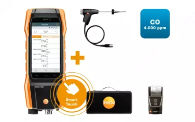 Testo 300 NEXT LEVEL комплект 2 с принтером - Анализатор дымовых газов (O2