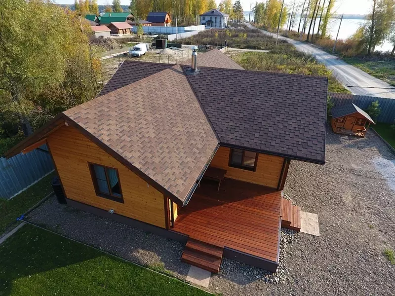 Гибкая черепица, серия PREMIUM, коллекция ГЕНУЯ, цвет Кунжут