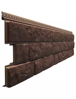 Сайдинг под камень "DÖCKE" Lux BERGART 1809х285 мм, уп. 14 шт. (Кедровый орех)