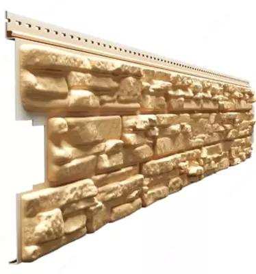 Сайдинг под камень "DÖCKE" Lux ROCKY 1787х285 мм, уп. 12 шт. (Пекан)