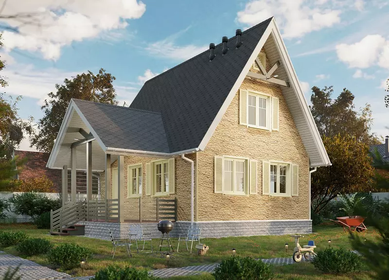 Сайдинг под камень "DÖCKE" Lux ROCKY 1787х285 мм, уп. 12 шт. (Пекан)