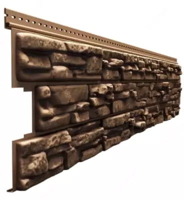 Сайдинг под камень "DÖCKE" Lux ROCKY 1787х285 мм, уп. 12 шт. (Кедровый орех)