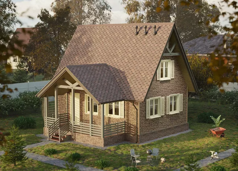 Сайдинг под камень "DÖCKE" Lux ROCKY 1787х285 мм, уп. 12 шт. (Кедровый орех)