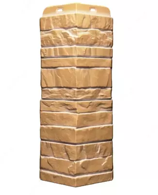 Угол (внешний) к сайдингу под камень "DÖCKE" ROCKY 400 мм, уп.9 шт. (Поверхностное окрашивание)