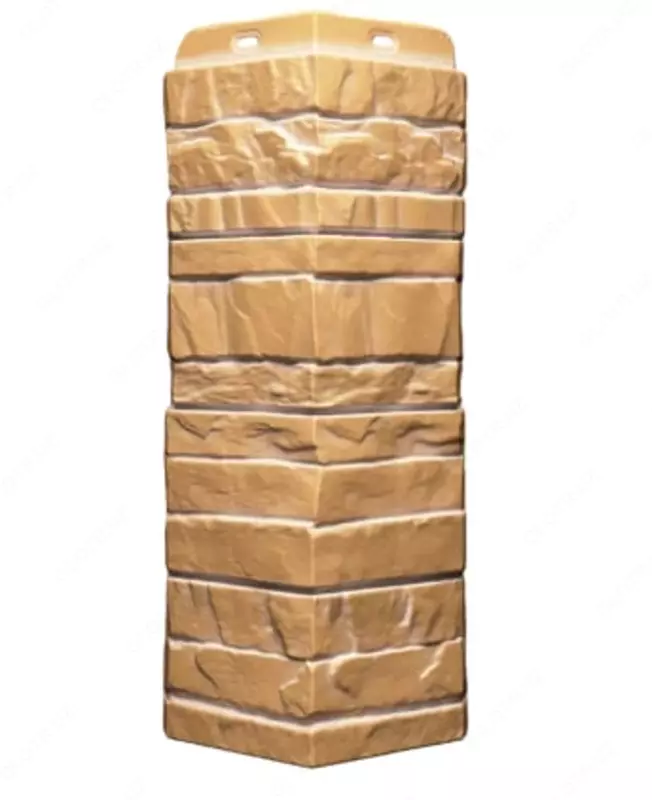 Угол (внешний) к сайдингу под камень "DÖCKE" ROCKY 400 мм, уп.9 шт. (Поверхностное окрашивание)