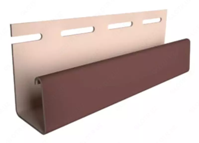 Профиль J18 для фасадных панелей и сайдинга "DÖCKE" дл. 3000 мм, уп. 20 шт. (Табачный)