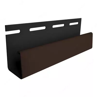 Профиль J18 для фасадных панелей и сайдинга "DÖCKE" дл. 3000 мм, уп. 20 шт. (Шоколадный)