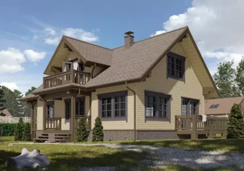 Сайдинг под дерево "DÖCKE" Lux Лиственница D4.7T Блок-Хаус, 3600х243х1.2 мм, уп. 20 шт. (Амурский)