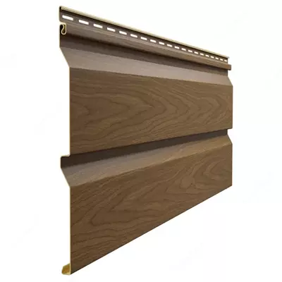 Сайдинг под дерево "DÖCKE" Lux Ванкувер D5D Корабельный брус, 3000х253х1.2 мм, уп. 20 шт. (Миндаль)