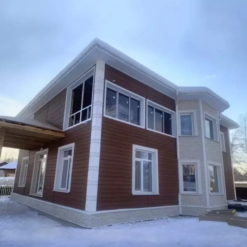 Сайдинг под дерево "DÖCKE" Lux Монреаль Брус D6S, 3600х300х1.2 мм, уп. 16 шт. (Миндаль)