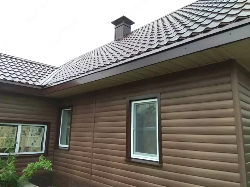 Сайдинг под дерево "DÖCKE" Lux Монреаль Блок-Хаус D4.7T, 3600х243х1.2 мм, уп. 20 шт. (Кедр)