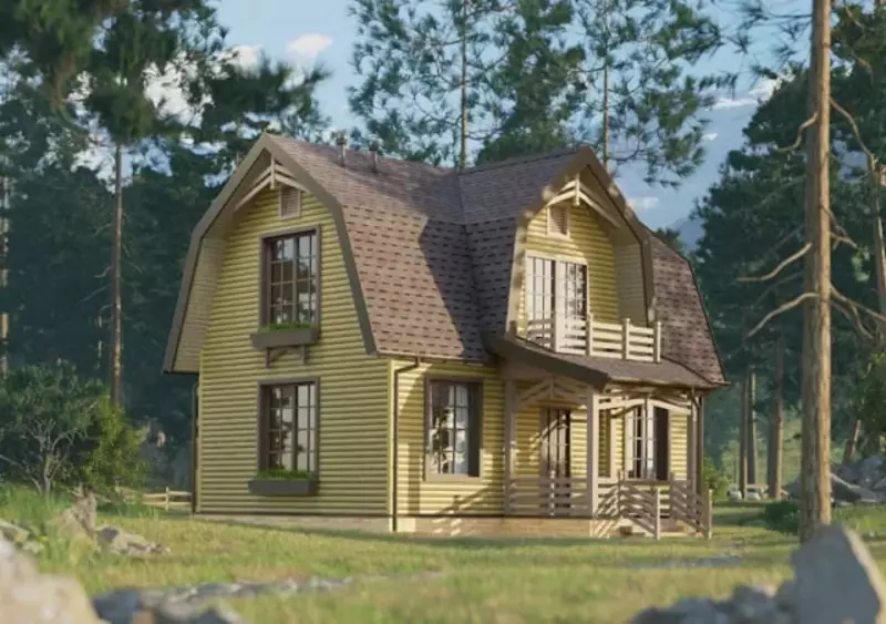 Сайдинг под дерево "DÖCKE" Lux Монреаль Блок-Хаус D4.7T, 3600х243х1.2 мм, уп. 20 шт. (Миндаль)