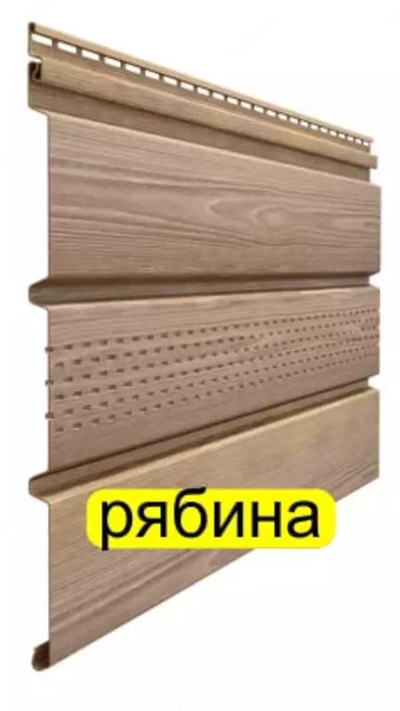 Кровельная панель под дерево (с центральной перфорацией) "DÖCKE" Lux Софиты Т4 , 3000х305х1.2 мм, уп. 16 шт. (Рябина)