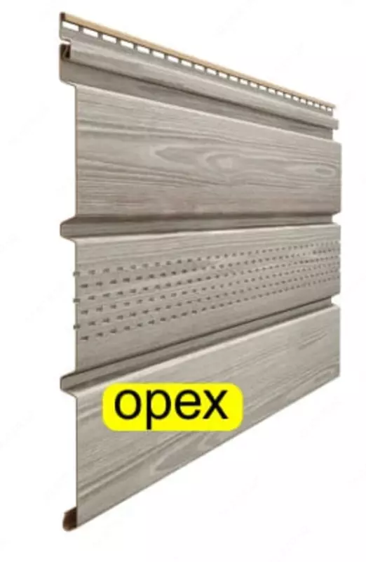 Кровельная панель под дерево (с центральной перфорацией) "DÖCKE" Lux Софиты Т4 , 3000х305х1.2 мм, уп. 16 шт. (Орех)