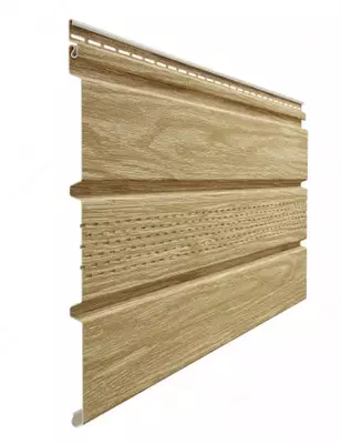 Кровельная панель под дерево (с центральной перфорацией) "DÖCKE" Lux Софиты Т4 , 3000х305х1.2 мм, уп. 16 шт. (Зрелый каштан)