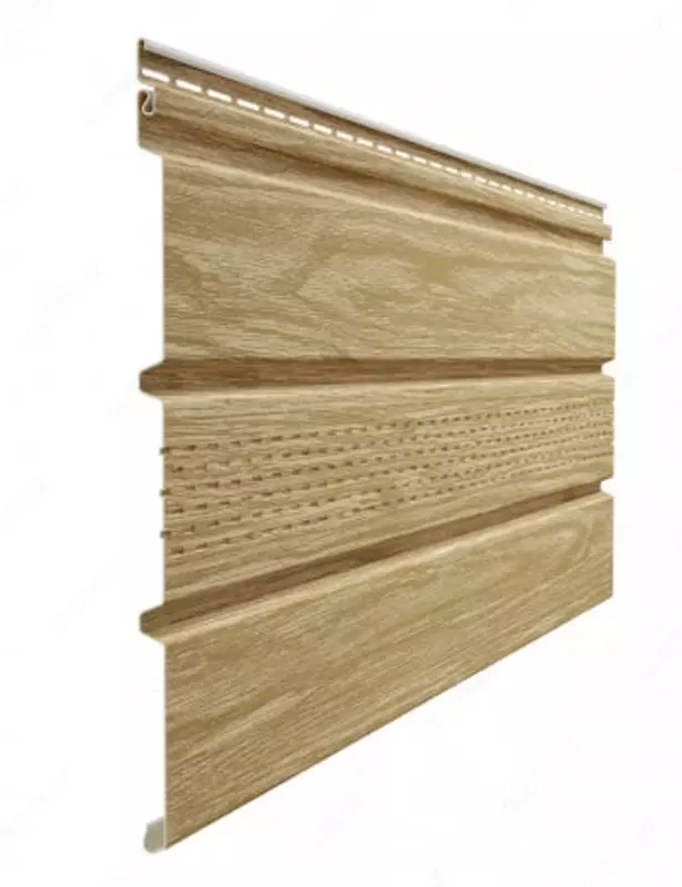 Кровельная панель под дерево (с центральной перфорацией) "DÖCKE" Lux Софиты Т4 , 3000х305х1.2 мм, уп. 16 шт. (Зрелый каштан)