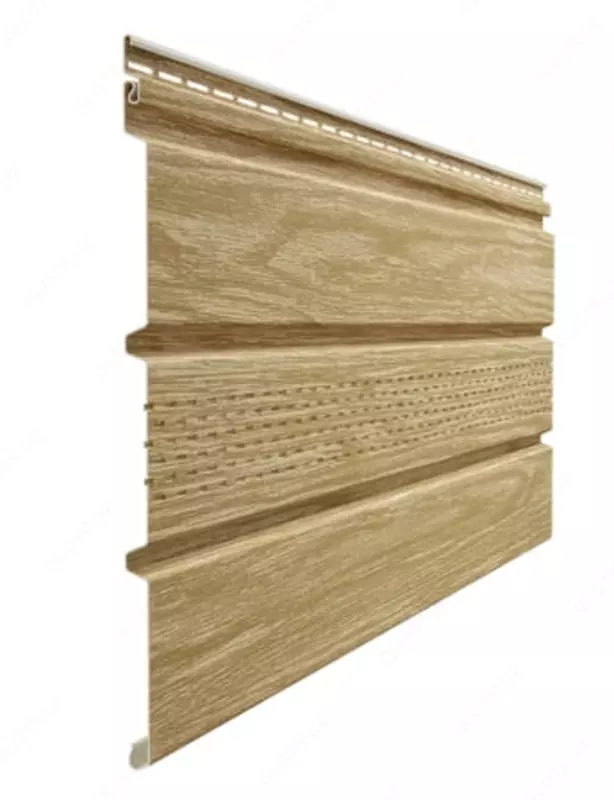 Кровельная панель под дерево (с центральной перфорацией) "DÖCKE" Lux Софиты Т4 , 3000х305х1.2 мм, уп. 16 шт. (Зрелый каштан)