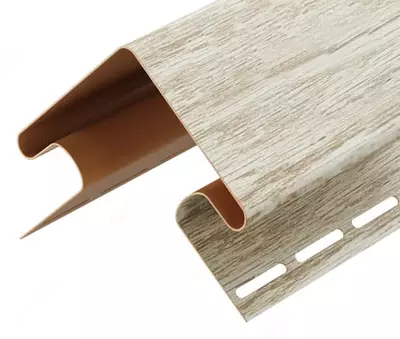 Угол (внешний) для фасадных панелей "DÖCKE" 75/15 мм, дл. 3000 мм, уп. 12 шт. (Орех)