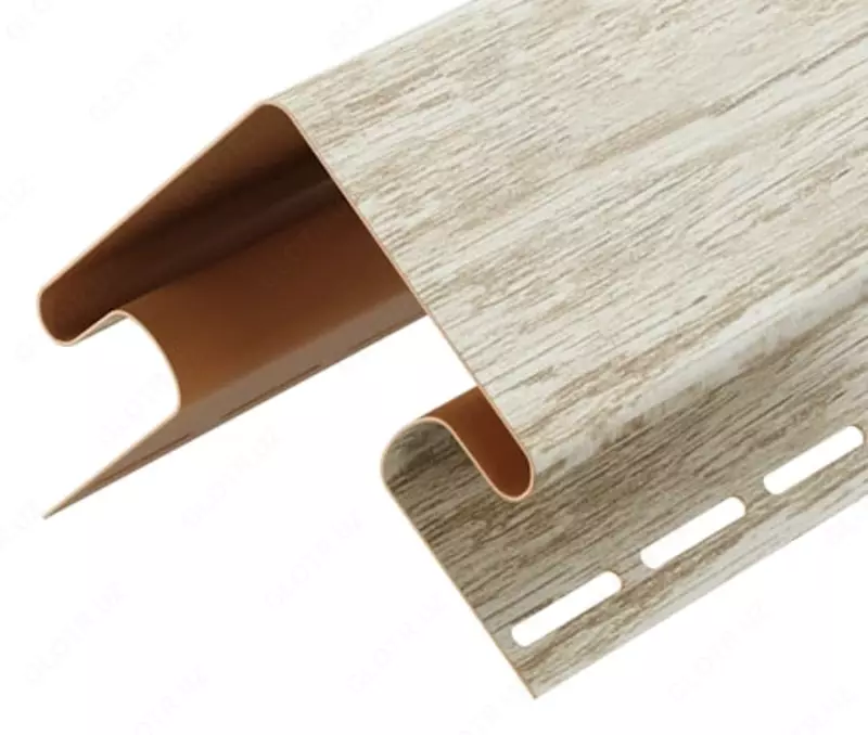 Угол (внешний) для фасадных панелей "DÖCKE" 75/15 мм, дл. 3000 мм, уп. 12 шт. (Орех)