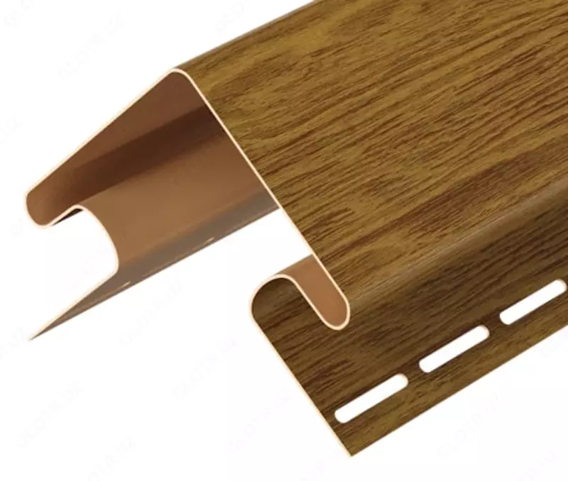 Угол (внешний) для фасадных панелей "DÖCKE" 75/15 мм, дл. 3000 мм, уп. 12 шт. (Миндаль)