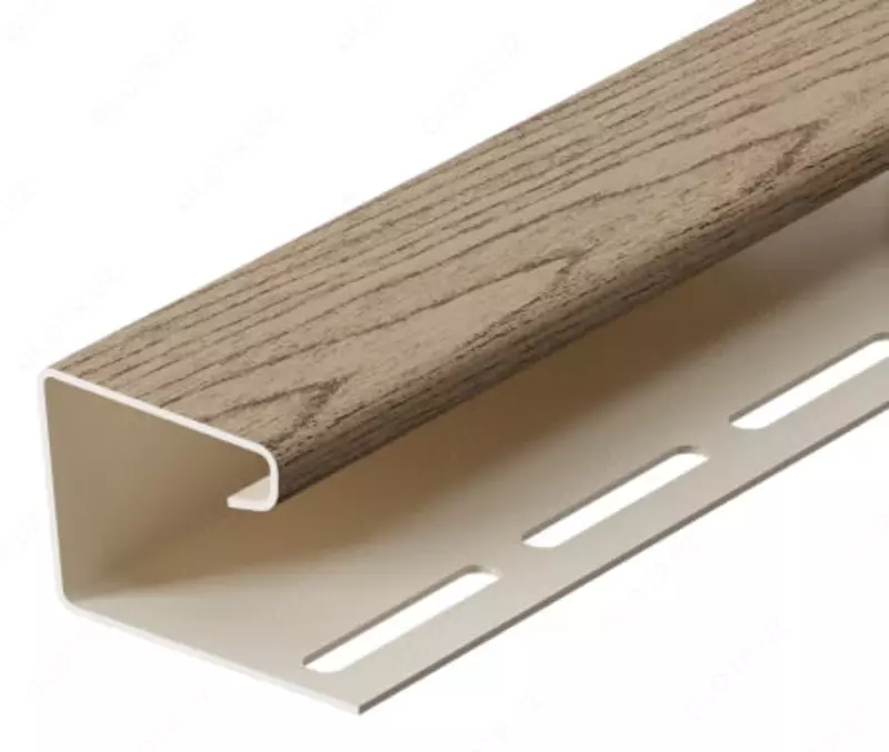 Профиль J16 для сайдинга и софитов "DÖCKE" дл. 3000 мм, уп. 30 шт. (Сибирский)