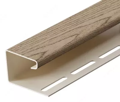 Профиль J16 для сайдинга и софитов "DÖCKE" дл. 3000 мм, уп. 30 шт. (Сибирский)