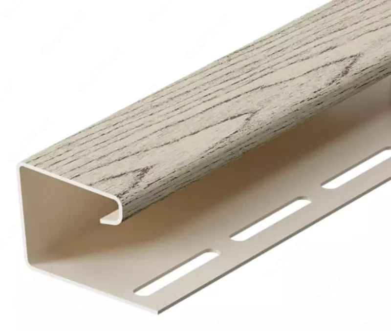 Siding va tagliklar uchun profil J16 "DÖCKE" Lux uzunligi 3000 mm, o'ram. 30 dona. (Amur)