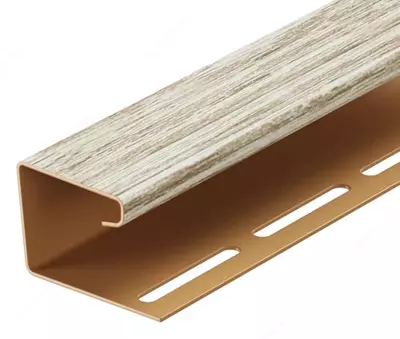 Профиль J16 для сайдинга и софитов "DÖCKE" Lux дл. 3000 мм, уп. 30 шт. (Орех)