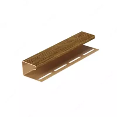 Профиль J16 для сайдинга и софитов "DÖCKE" Lux дл. 3000 мм, уп. 30 шт. (Миндаль)