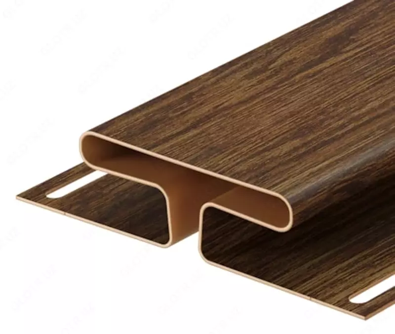 Профиль - Н13 мм для сайдинга "DÖCKE" Lux дл. 3000 мм, уп. 18 шт. (Фундук)