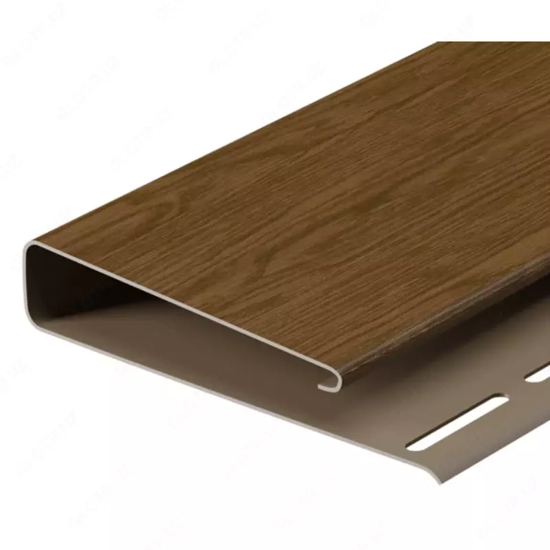 Наличник для сайдинга под дерево "DÖCKE" Lux, 75 мм, дл. 3000 мм, уп. 18 шт. (Миндаль)