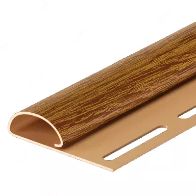 Финишный профиль для сайдинга под дерево "DÖCKE" Lux, дл. 3000 мм, уп. 36 шт. (Миндаль)