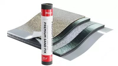 Подкладочный ковер (самоклеящийся) "DÖCKE" Premium Sand Fix, битумная смесь СБС, S=15 кв.м