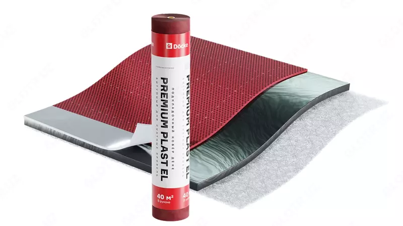 Подкладочный ковер (механическое крепление) "DÖCKE" Premium Plast EL, битумная смесь СБС, S=40 кв.м