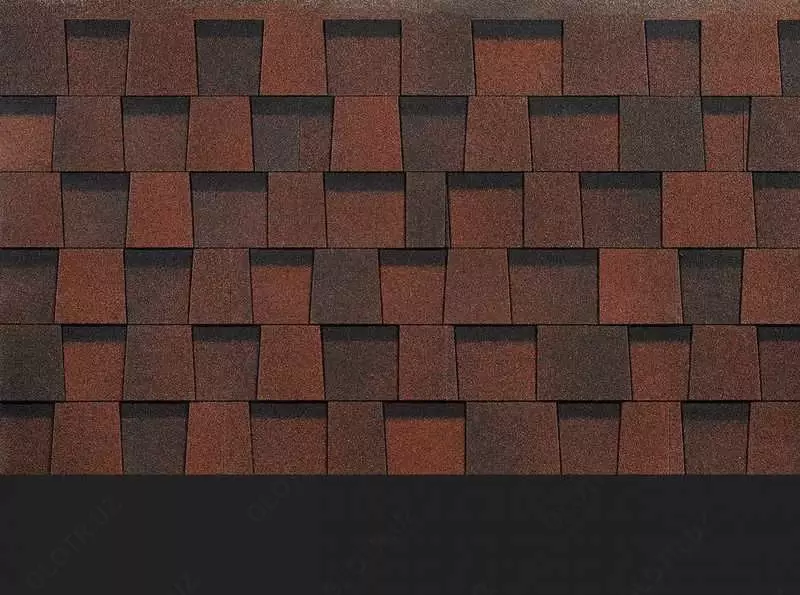 Гибкая битумная черепица (ламинированная) "DOCKE" Dragon Standard, 1000х391х5.4 мм, уп. 2.38 кв.м/14 шт. (Красный)