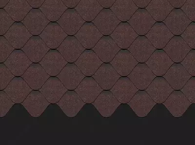 Гибкая битумная черепица "DOCKE" Premium Ницца, 1000х315х3.1мм, уп. 2.9 кв.м/22 шт. (Какао)