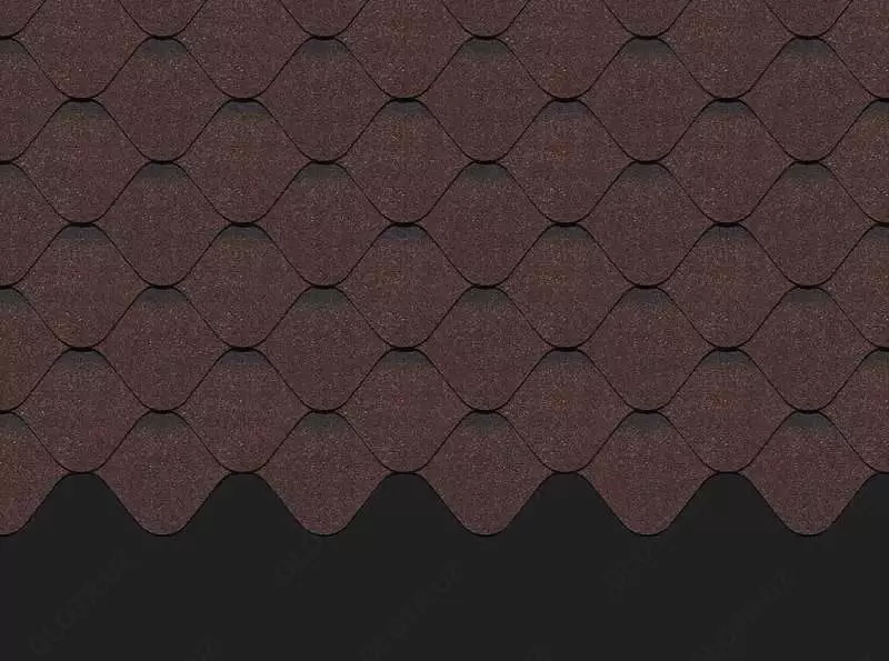 Гибкая битумная черепица "DOCKE" Premium Ницца, 1000х315х3.1мм, уп. 2.9 кв.м/22 шт. (Какао)