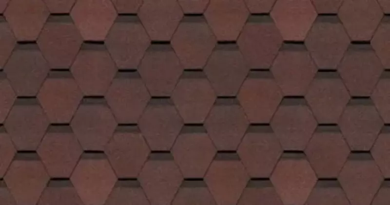 Moslashuvchan bitum shingillalari "DOCKE" Premium Köln, 1000x318x3,1 mm, o'ram. 3 kv.m/22 dona. (Pishgan kashtan)