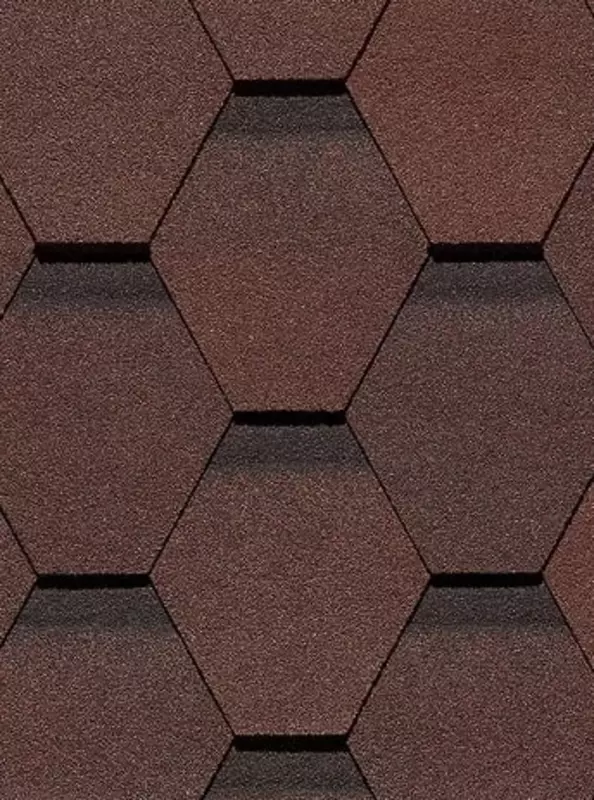 Moslashuvchan bitum shingillalari "DOCKE" Premium Köln, 1000x318x3,1 mm, o'ram. 3 kv.m/22 dona. (Pishgan kashtan)