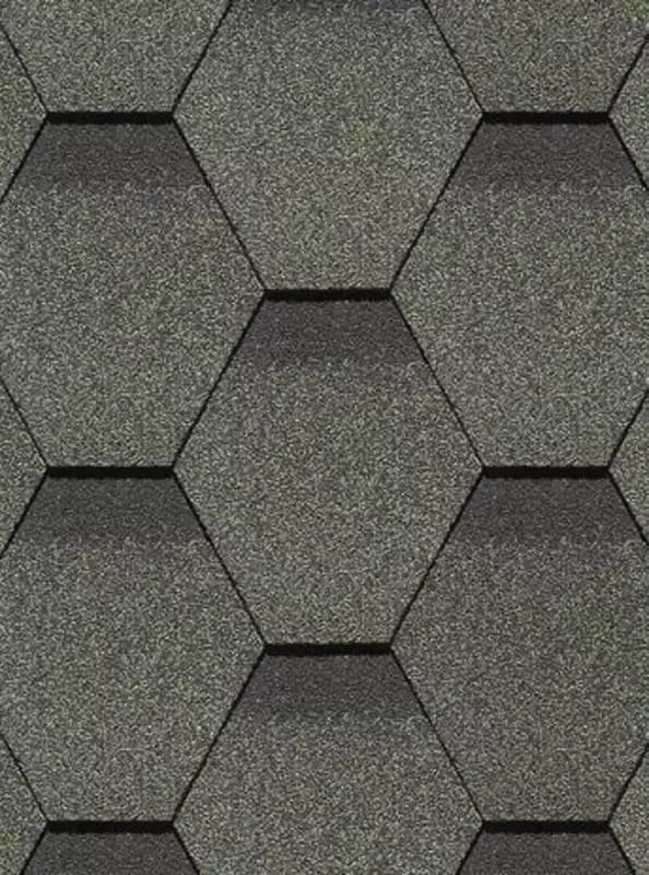 Moslashuvchan bitum shingillalari "DOCKE" standart ko'plab chuqurchalar, 1000x318x2,9 mm, o'ram. 3 kv.m/22 dona. (yashil)