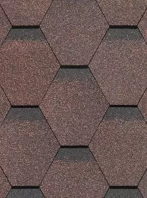 Гибкая битумная черепица "DOCKE" Standard Сота, 1000х318х2.9мм, уп. 3 кв.м/22 шт. (Коричневый)