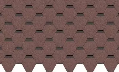 Гибкая битумная черепица "DOCKE" Standard Сота, 1000х318х2.9мм, уп. 3 кв.м/22 шт. (Красный)