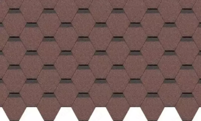 Гибкая битумная черепица "DOCKE" Standard Сота, 1000х318х2.9мм, уп. 3 кв.м/22 шт. (Красный)