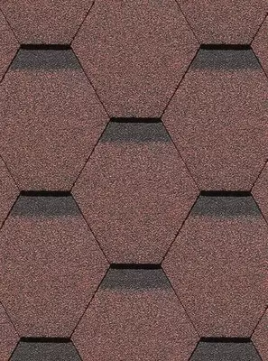 Гибкая битумная черепица "DOCKE" Standard Сота, 1000х318х2.9мм, уп. 3 кв.м/22 шт. (Красный)