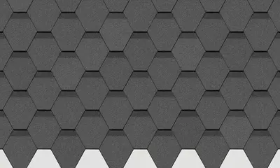 Гибкая битумная черепица "DOCKE" Standard Сота, 1000х318х2.9мм, уп. 3 кв.м/22 шт. (Серый)