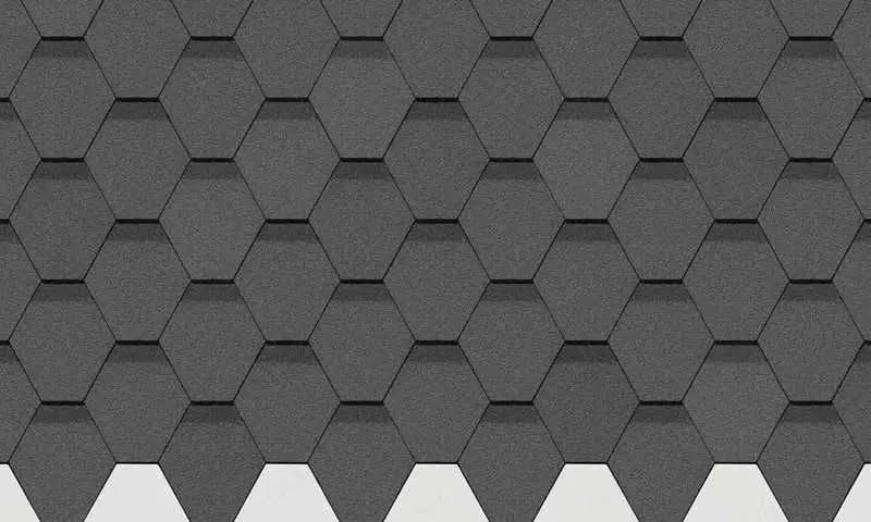 Гибкая битумная черепица "DOCKE" Standard Сота, 1000х318х2.9мм, уп. 3 кв.м/22 шт. (Серый)