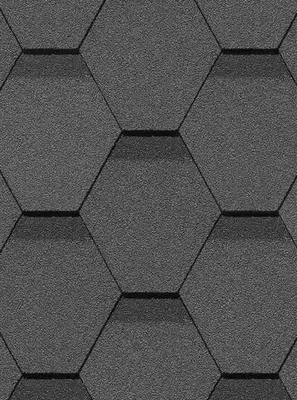 Гибкая битумная черепица "DOCKE" Standard Сота, 1000х318х2.9мм, уп. 3 кв.м/22 шт. (Серый)