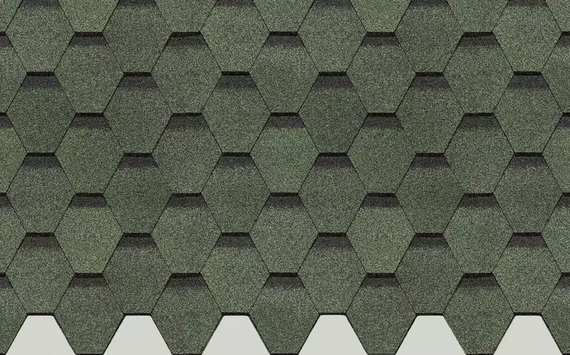 Moslashuvchan bitum shingillalari "DOCKE" Europa Karat, 1000x318x2.8mm, o'ram. 3 kv.m/22 dona. (yashil)