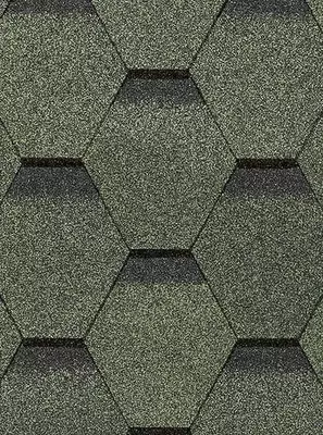 Moslashuvchan bitum shingillalari "DOCKE" Europa Karat, 1000x318x2.8mm, o'ram. 3 kv.m/22 dona. (yashil)