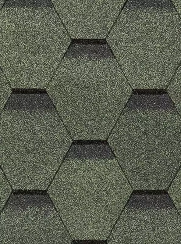 Moslashuvchan bitum shingillalari "DOCKE" Europa Karat, 1000x318x2.8mm, o'ram. 3 kv.m/22 dona. (yashil)